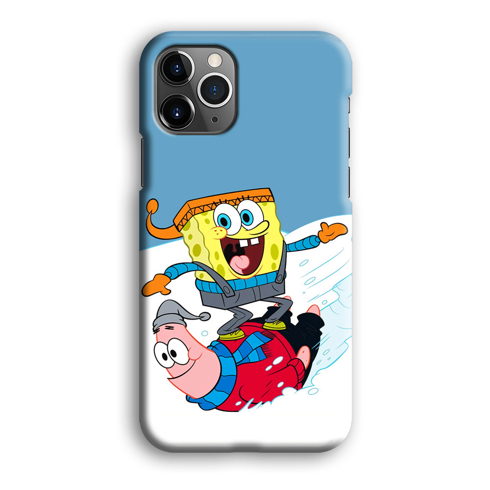 Spongebob And Patrick Ice Skiing iPhone 12 Pro Case