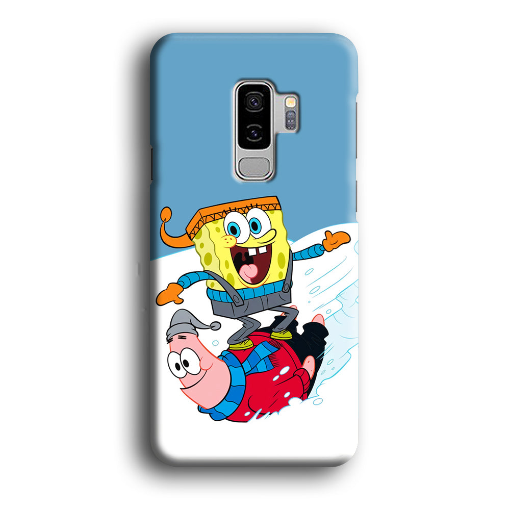 Spongebob And Patrick Ice Skiing Samsung Galaxy S9 Plus Case