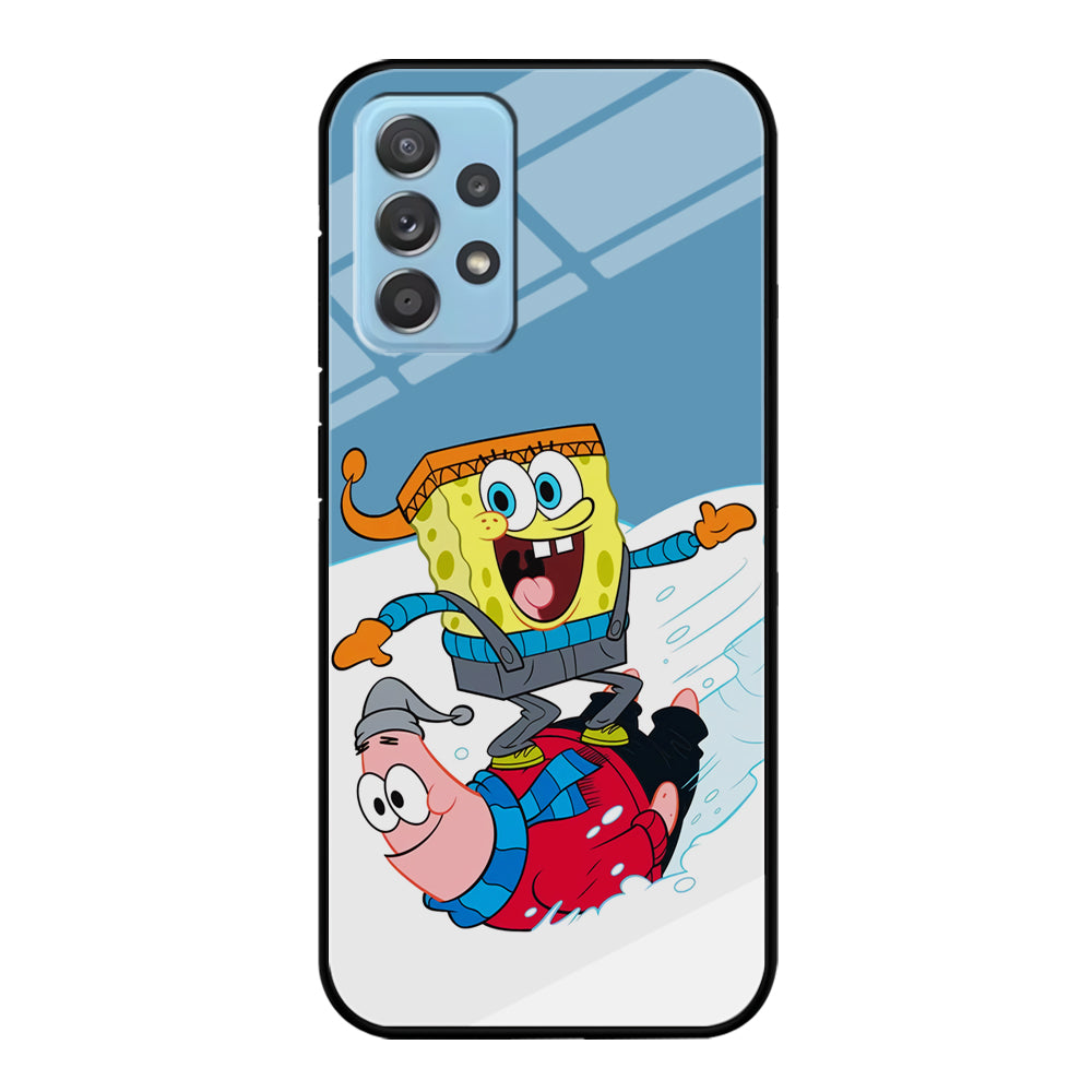 Spongebob And Patrick Ice Skiing Samsung Galaxy A72 Case