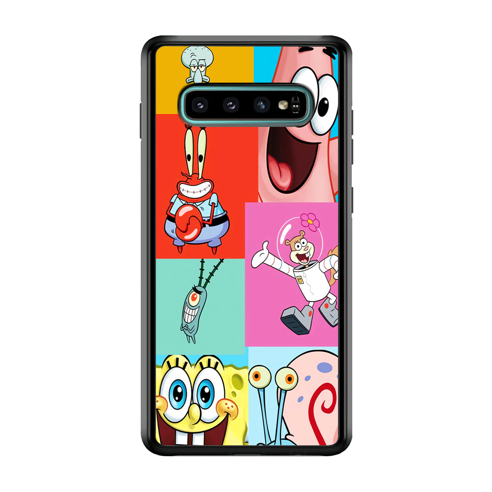 Spongebob Collage Character Samsung Galaxy S10 Plus Case