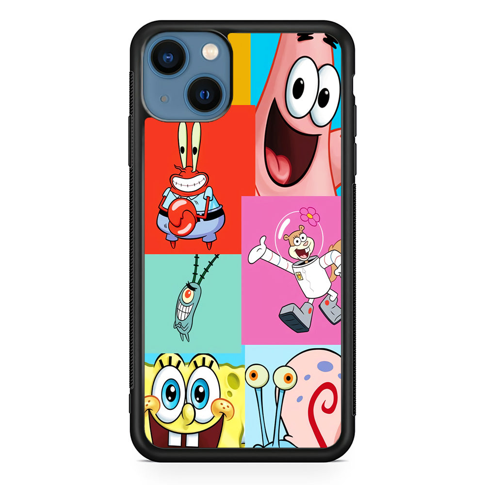 Spongebob Collage Character iPhone 13 Case