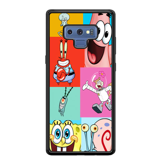 Spongebob Collage Character Samsung Galaxy Note 9 Case