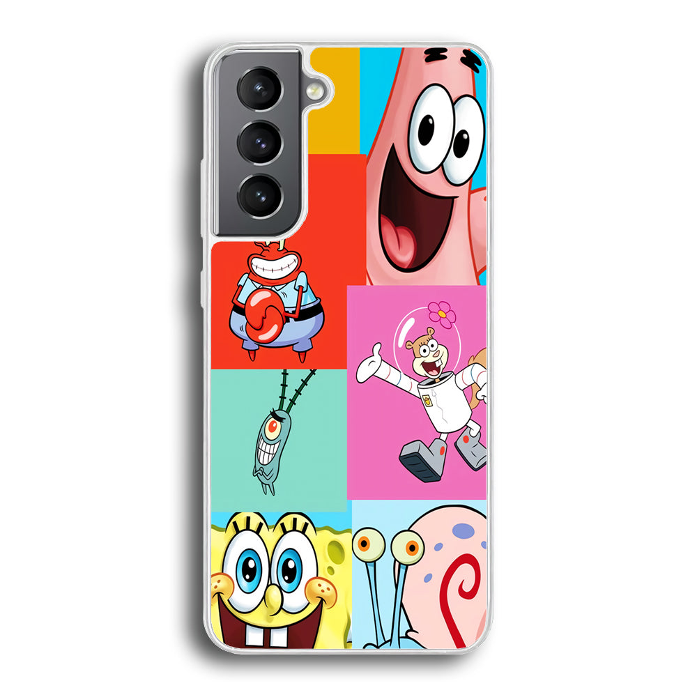 Spongebob Collage Character Samsung Galaxy S21 Case