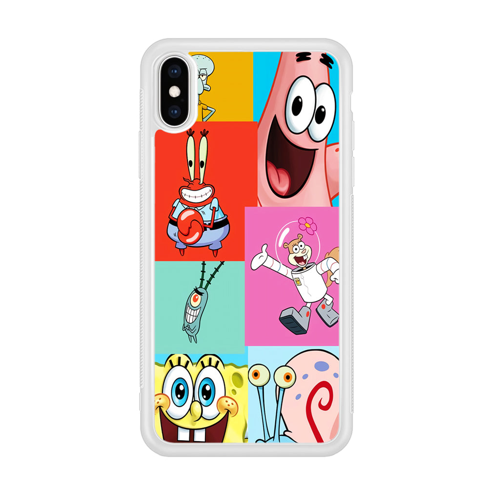 Spongebob Collage Character iPhone X Case