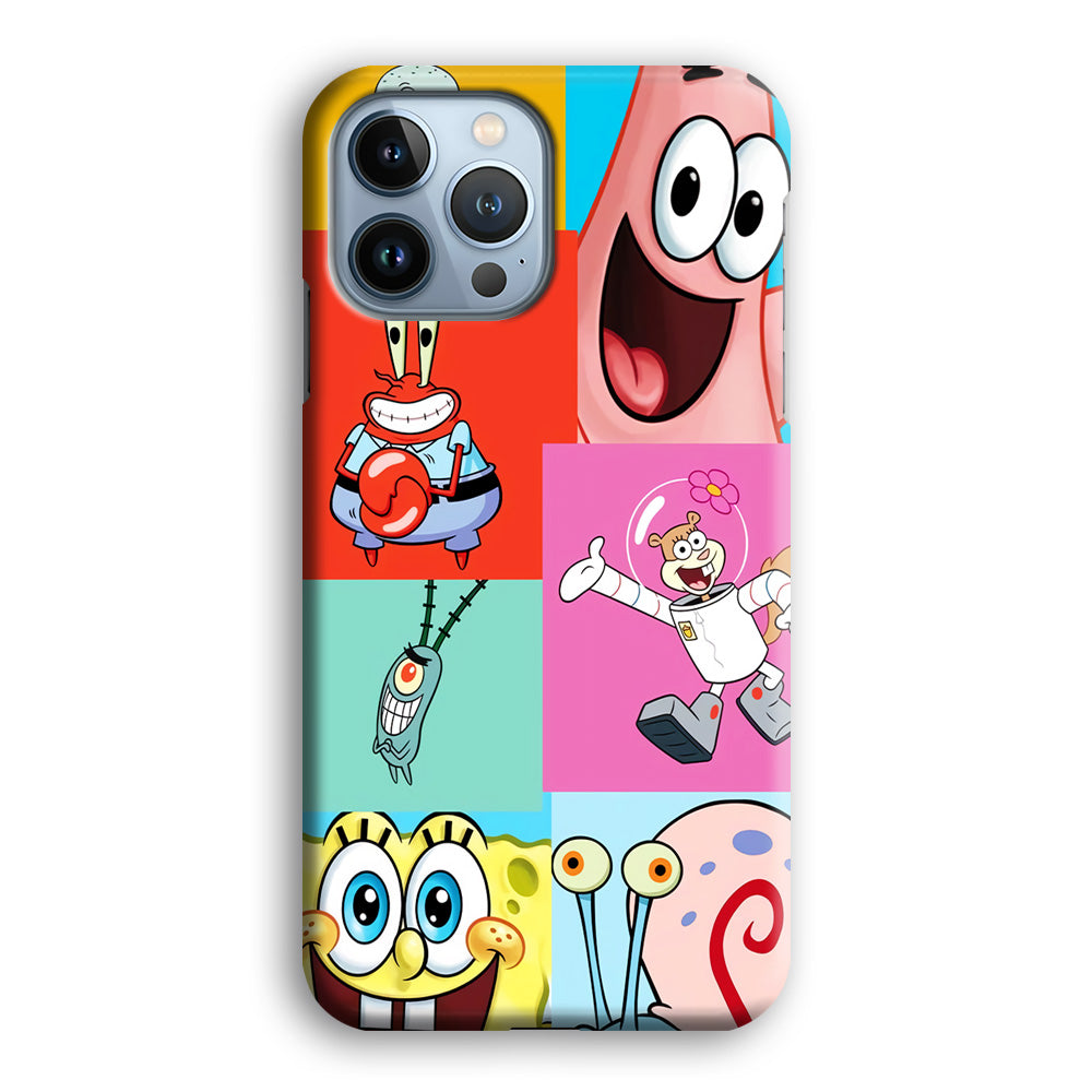 Spongebob Collage Character iPhone 14 Pro Case