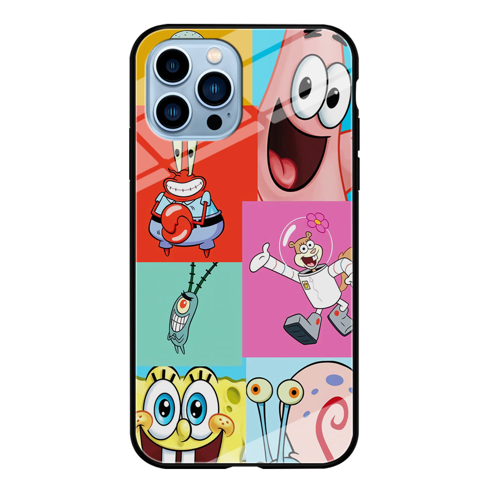 Spongebob Collage Character iPhone 14 Pro Case