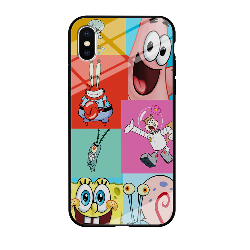 Spongebob Collage Character iPhone XS Case