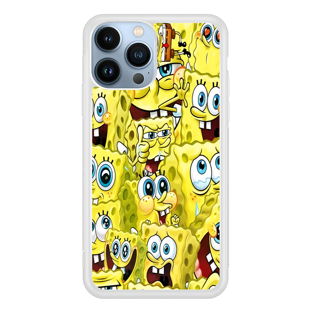 Spongebob Cute Expression iPhone 15 Pro Max Case