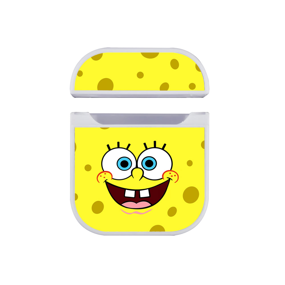 Spongebob Squarepants Smiling Face Hard Plastic Case Cover For Apple Airpods