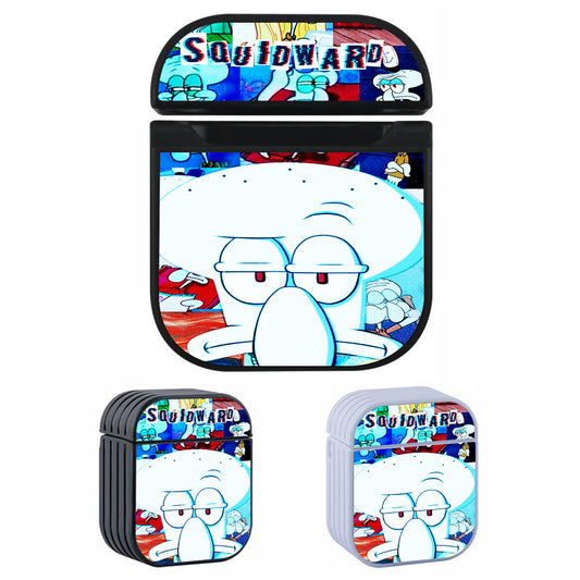 Squidward Collage Hard Plastic Case Cover For Apple Airpods