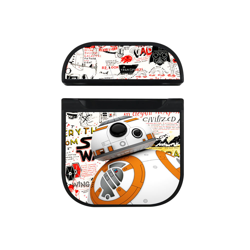 Starwars BB 8 Hard Plastic Case Cover For Apple Airpods