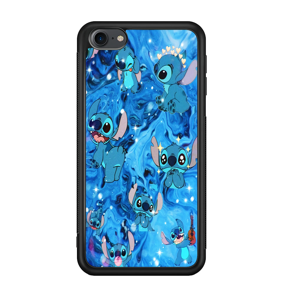 Stitch Aesthetic With Marble Blue iPod Touch 6 Case - Ezzystore