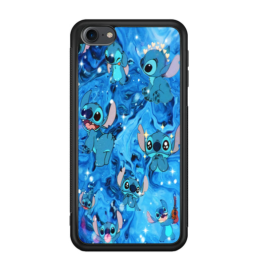 Stitch Aesthetic With Marble Blue iPod Touch 6 Case