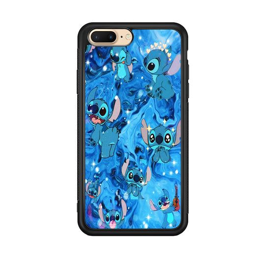 Stitch Aesthetic With Marble Blue iPhone 7 Plus Case