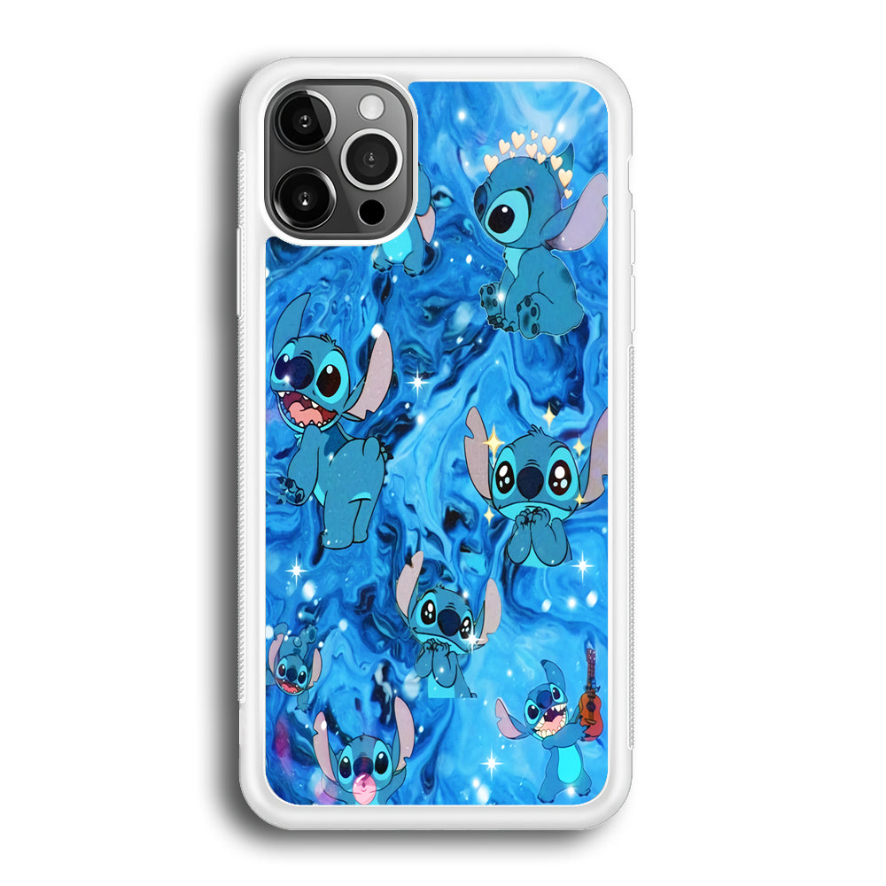 Stitch Aesthetic With Marble Blue iPhone 12 Pro Max Case