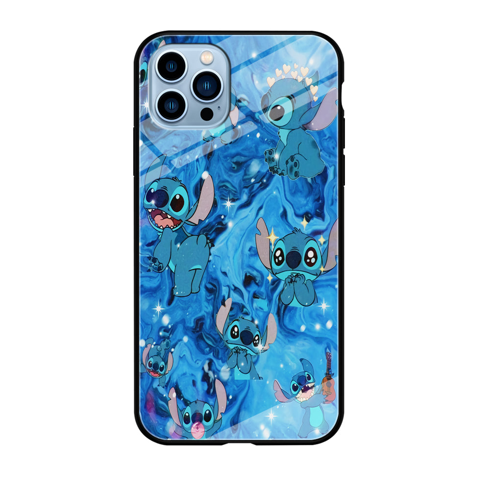 Stitch Aesthetic With Marble Blue iPhone 12 Pro Max Case