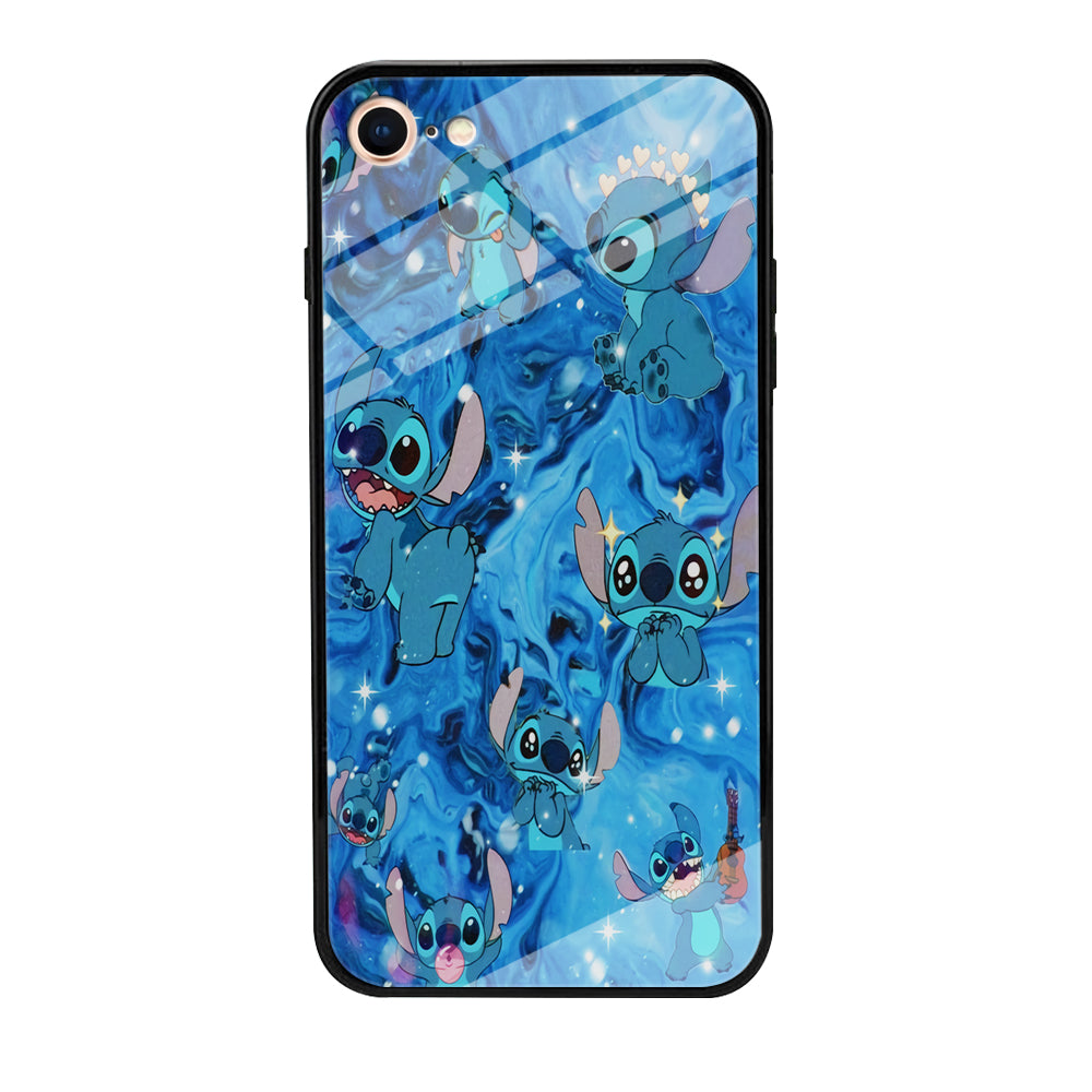 Stitch Aesthetic With Marble Blue iPhone 8 Case