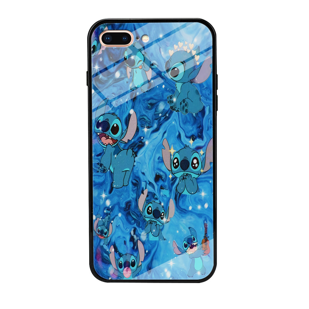 Stitch Aesthetic With Marble Blue iPhone 8 Plus Case