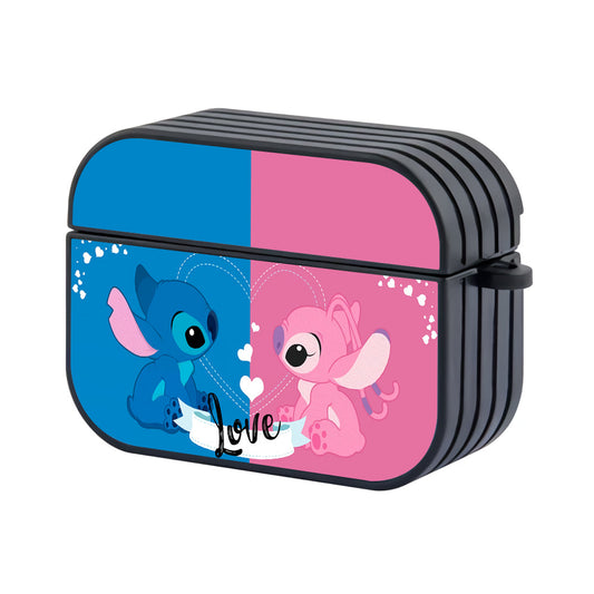 Stitch Angel Falling in Love Hard Plastic Case Cover For Apple Airpods Pro 2 - Ezzystore