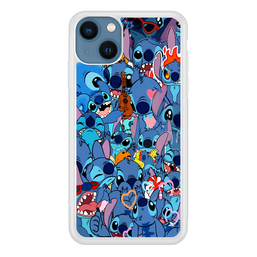 Stitch Cute Expression iPhone 14 Plus Case