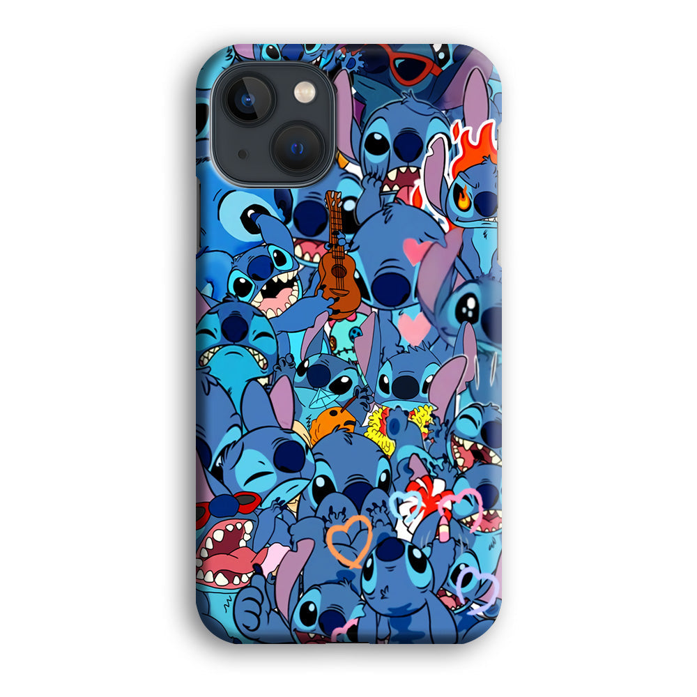 Stitch Cute Expression iPhone 14 Plus Case