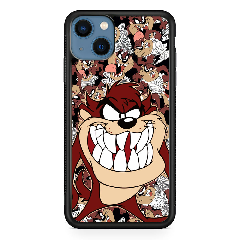 Tasmanian Devil Looney Tunes Angry Style iPhone 14 Plus Case