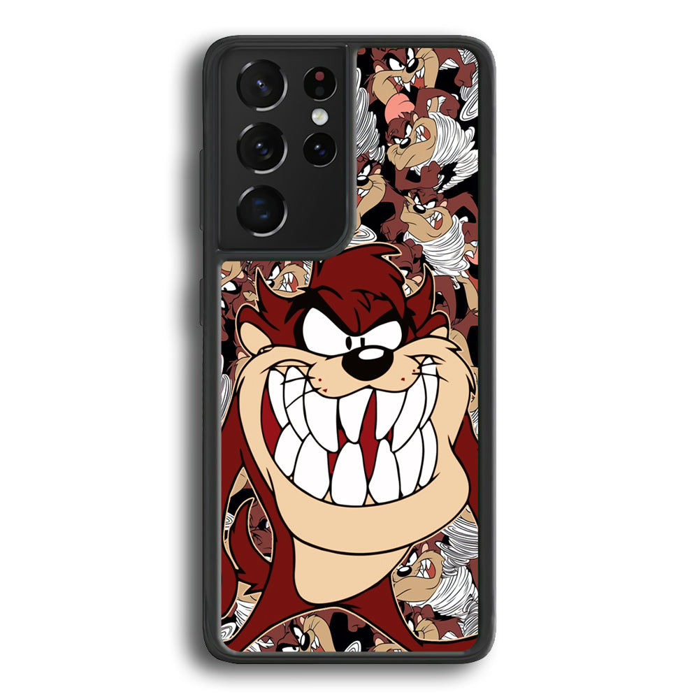 Tasmanian Devil Looney Tunes Angry Style Samsung Galaxy S21 Ultra Case