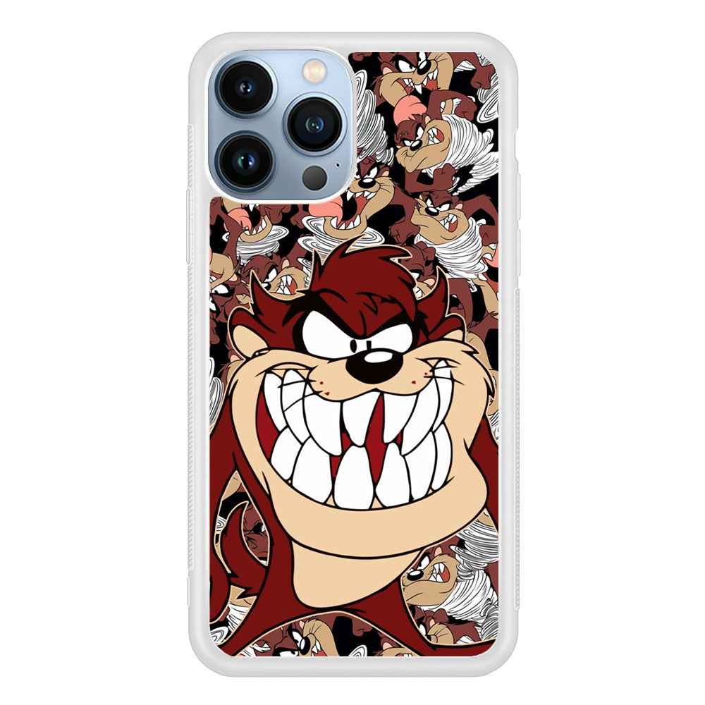 Tasmanian Devil Looney Tunes Angry Style iPhone 14 Pro Case