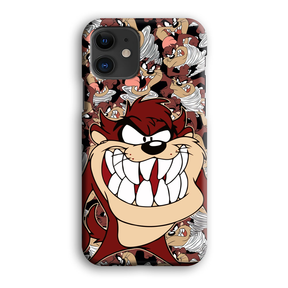Tasmanian Devil Looney Tunes Angry Style iPhone 12 Case