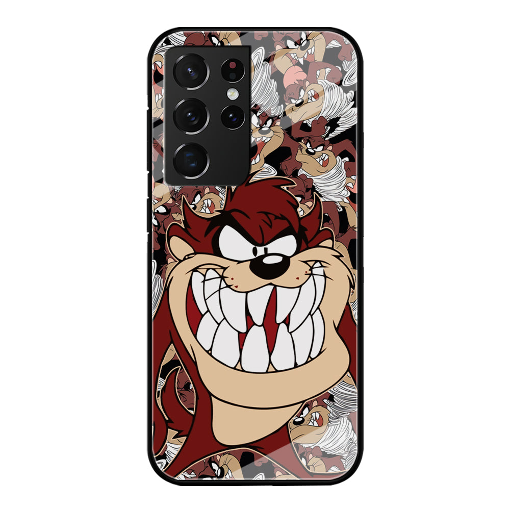 Tasmanian Devil Looney Tunes Angry Style Samsung Galaxy S21 Ultra Case