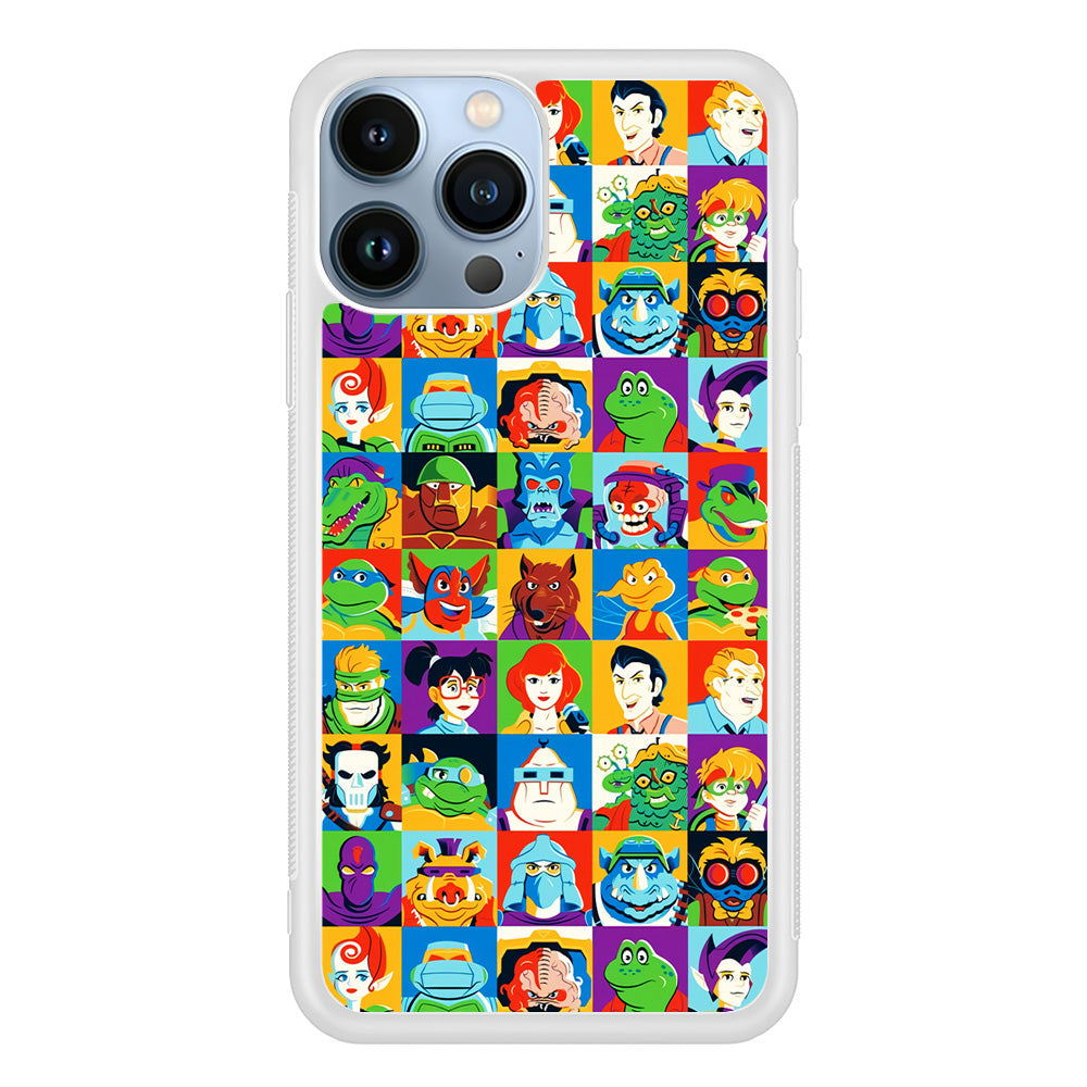 Teenage Mutant Ninja Turtles Character in Collage iPhone 15 Pro Max Case