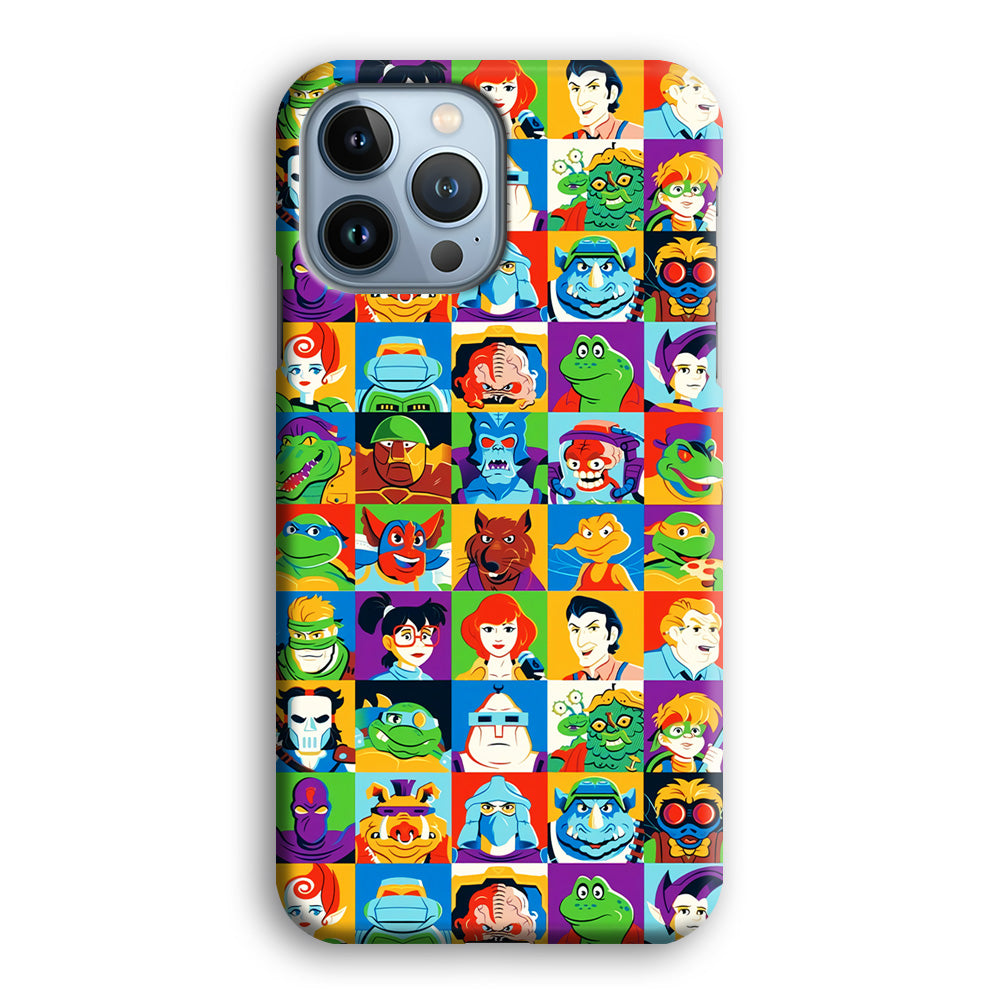 Teenage Mutant Ninja Turtles Character in Collage iPhone 14 Pro Case