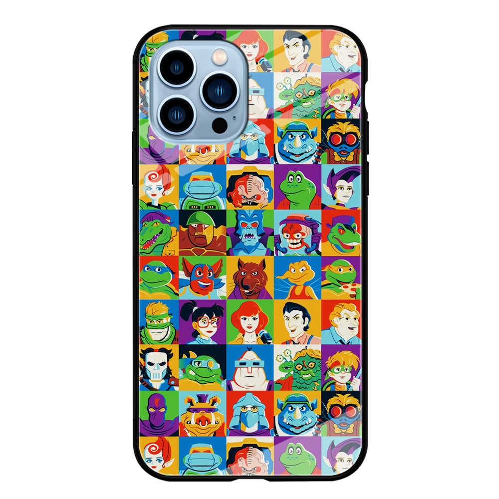 Teenage Mutant Ninja Turtles Character in Collage iPhone 14 Pro Case