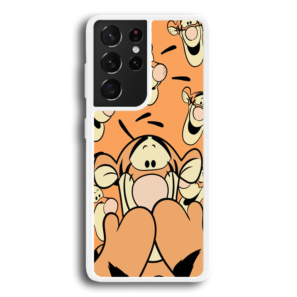 Tiger Winnie The Pooh Expression Samsung Galaxy S21 Ultra Case