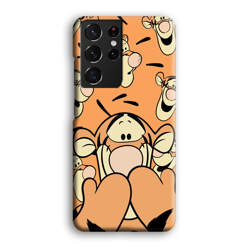 Tiger Winnie The Pooh Expression Samsung Galaxy S21 Ultra Case