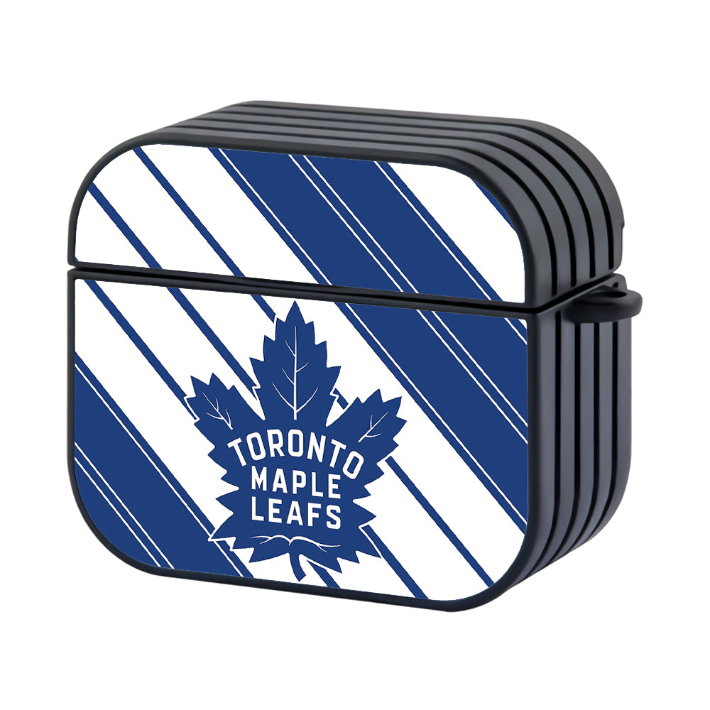 Toronto Maple Leafs Blue White Hard Plastic Case Cover For Apple Airpods 3