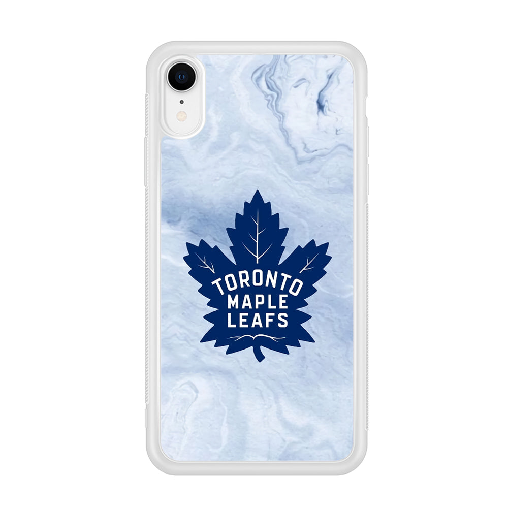 Toronto Maple Leafs Marble Logo iPhone XR Case