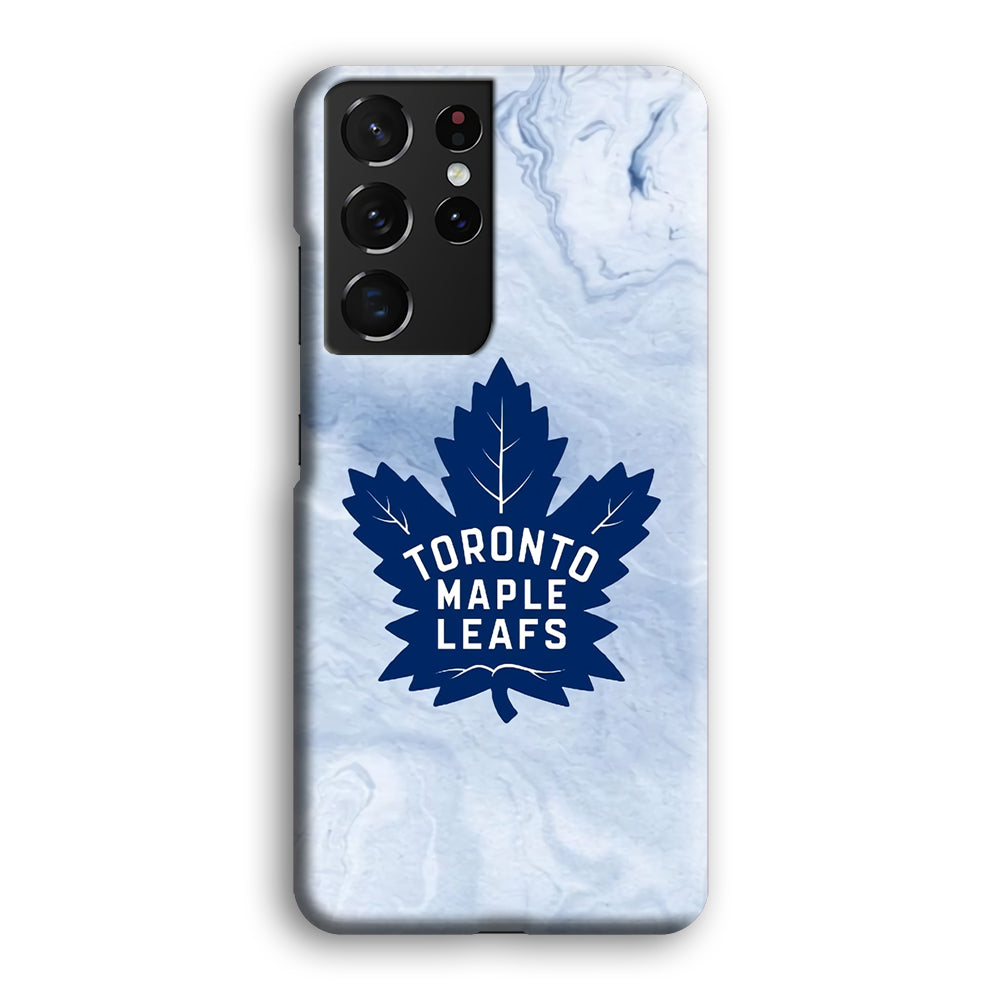 Toronto Maple Leafs Marble Logo Samsung Galaxy S21 Ultra Case