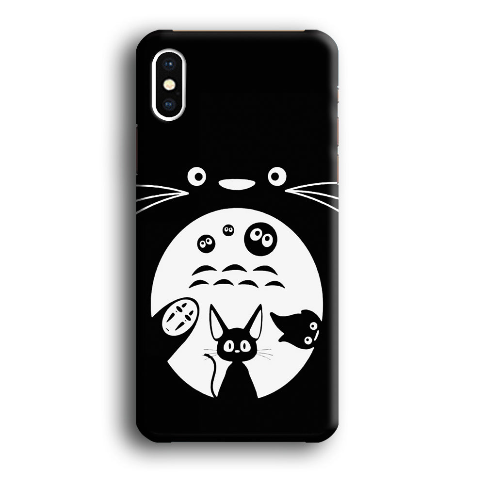 Totoro And Friends Silhouette Art iPhone XS Case