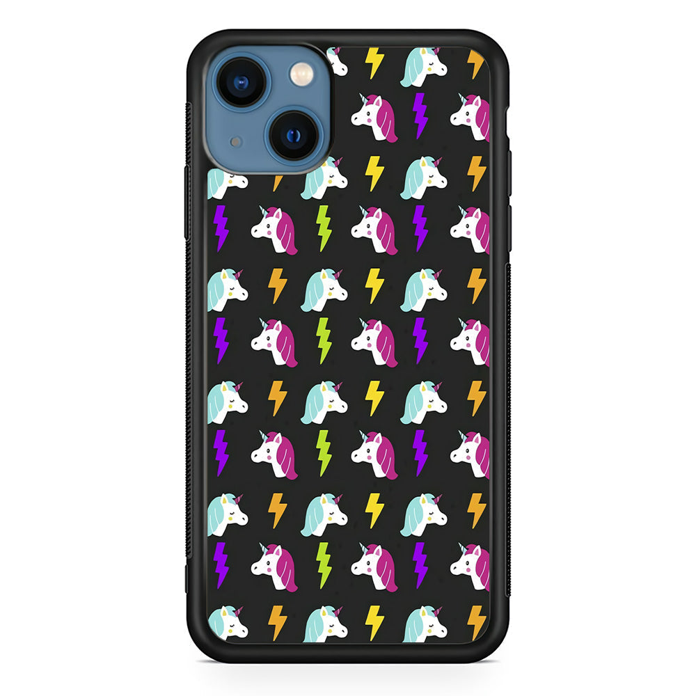 Unicorn Flash Grey iPhone 15 Case