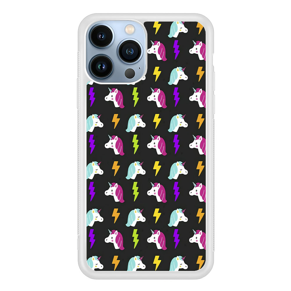 Unicorn Flash Grey iPhone 15 Pro Max Case