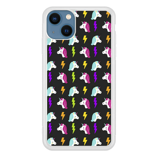 Unicorn Flash Grey iPhone 15 Plus Case