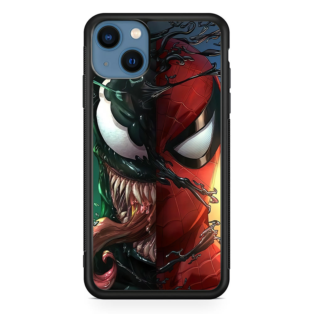 Venom Spiderman Half Face iPhone 15 Case