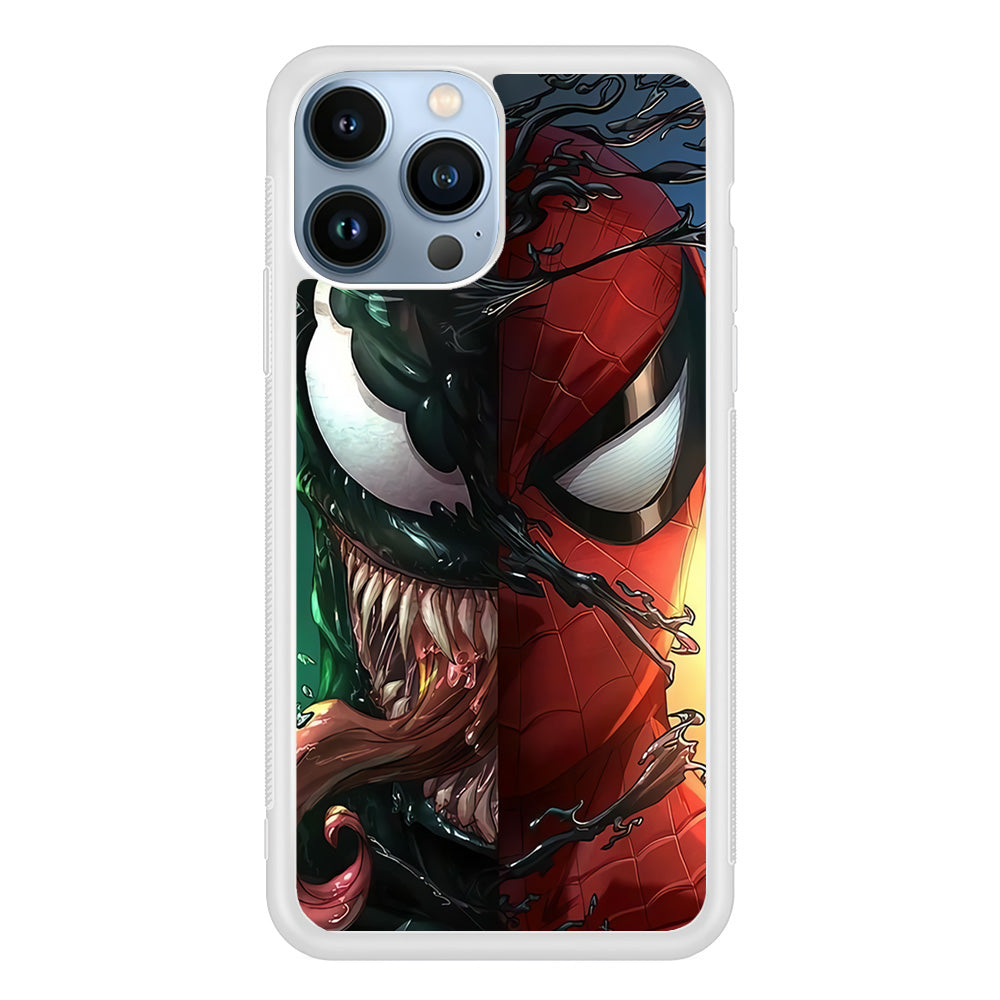 Venom Spiderman Half Face iPhone 15 Pro Case