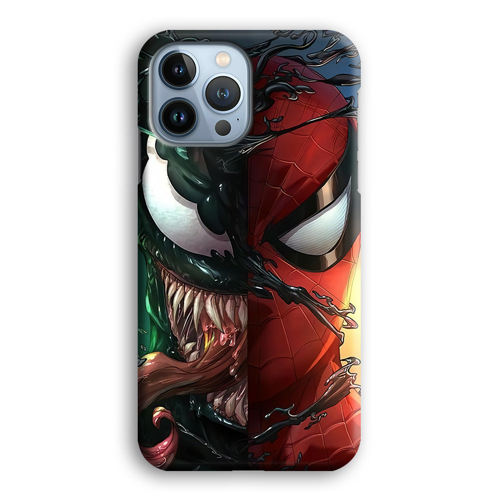 Venom Spiderman Half Face iPhone 15 Pro Case
