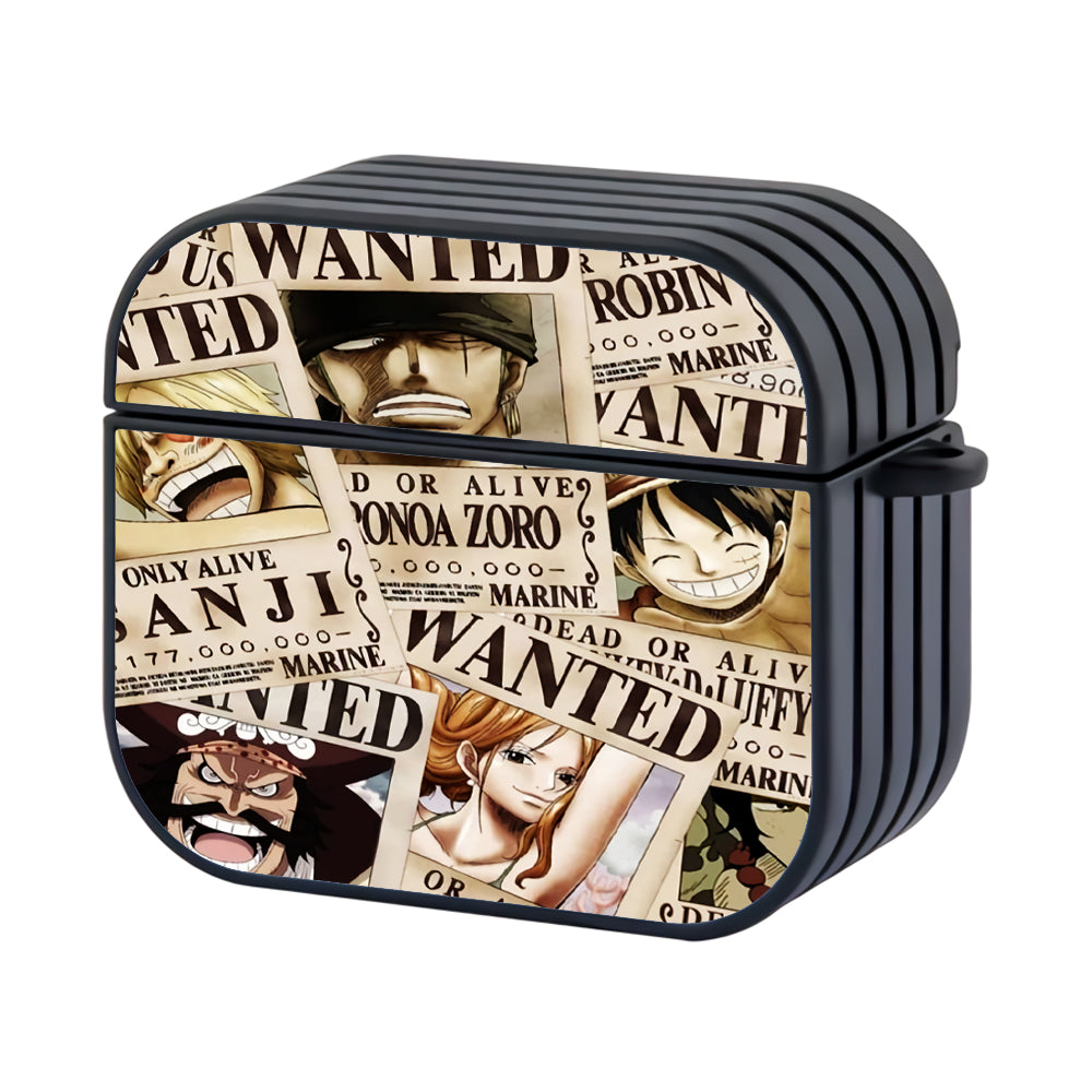 Wanted Poster One Piece Hard Plastic Case Cover For Apple Airpods 3