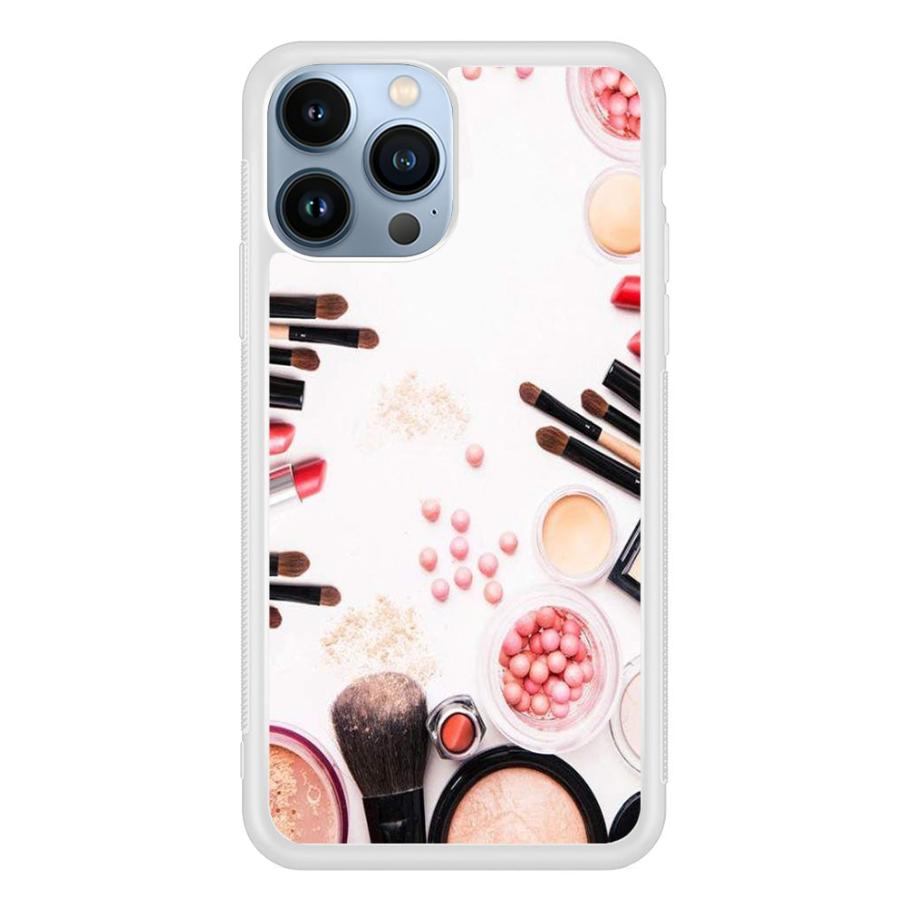 Woman Make Up Equipment Brush And Powder iPhone 14 Pro Case