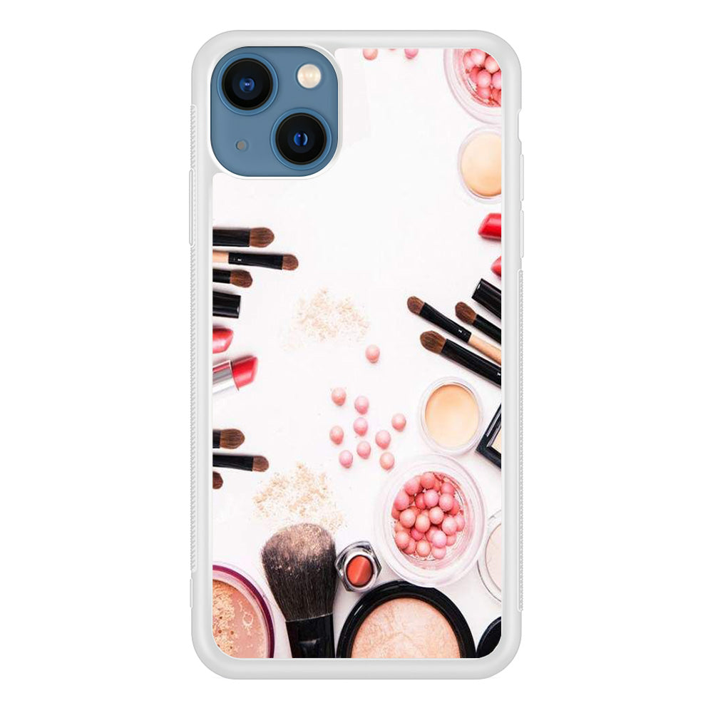 Woman Make Up Equipment Brush And Powder iPhone 15 Plus Case