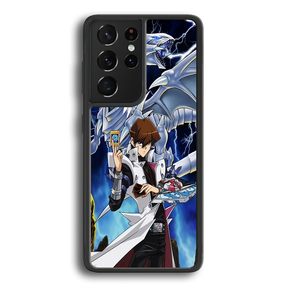 Yu Gi Oh Seto kaiba With Blue Eyes White Dragon Samsung Galaxy S21 Ultra Case