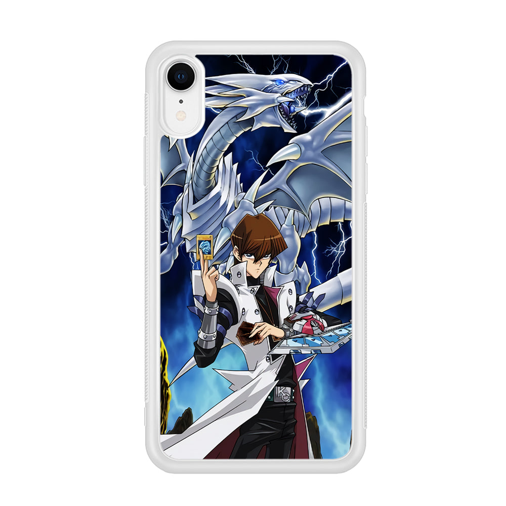 Yu Gi Oh Seto kaiba With Blue Eyes White Dragon iPhone XR Case